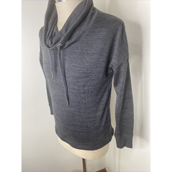 Athleta Cowel Neck Sweatshirt Sz S Turtle Neck Top Shirt Gray - Picture 2 of 6